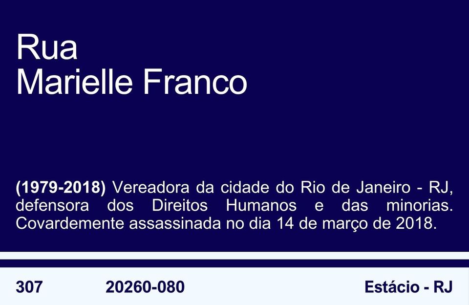 Placa Rua Marielle Franco